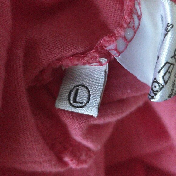 T.La Women's Pink Cotton Back Cutout Twisted Back Rolled Sleeve Top - Sz Large - Picture 6 of 7